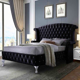 Eleganza Home President Bed Plush Velvet - King Size