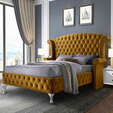 Eleganza Home President Bed Plush Velvet - King Size