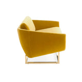 Jonathan Adler Beaumont Settee 2 Seater Sofa In Velvet - Varese Lichen