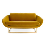 Jonathan Adler Beaumont Settee 2 Seater Sofa In Velvet - Varese Lichen