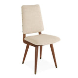 Jonathan Adler Camille Dining Chair In Linen Blend - Belfast Stone