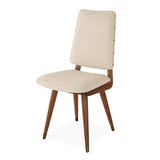 Jonathan Adler Camille Dining Chair In Linen Blend - Belfast Stone