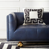 Jonathan Adler Claridge 4 Seater Sofa - Brogue Navy Leather