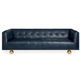 Jonathan Adler Claridge 4 Seater Sofa - Brogue Navy Leather