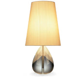 Jonathan Adler Claridge Teardrop Table Lamp - Crystal and Nickel
