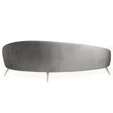 Jonathan Adler Ether Curved 4 Seater Sofa - Bergamo Graphite Velvet