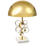 Jonathan Adler Globo Table Lamp Clear Acrylics - Brass & Marble