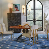 Jonathan Adler Goldfinger Dining Chair Woven Boucle - Olympus Oatmeal