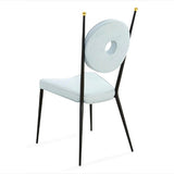 Jonathan Adler Rondo Dining Chair in Textural Silk - Tussha Sky