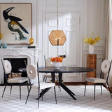 Jonathan Adler Rondo Dining Chair in Woven Boucle - Olympus Oatmeal