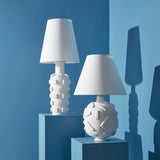 Jonathan Adler Charade Blocks Table Lamp - White Unglazed Porcelain