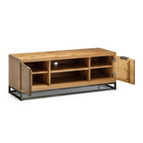 Julian Bowen Brooklyn TV Unit 2 Cupboards & One Shelf Storage - Oak