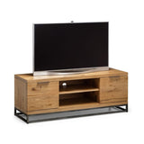 Julian Bowen Brooklyn TV Unit 2 Cupboards & One Shelf Storage - Oak