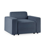 Julian Bowen Lago Combination Large Sofa Linen Upholstered - Blue