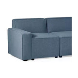 Julian Bowen Lago Combination Large Sofa Linen Upholstered - Blue