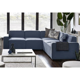 Julian Bowen Lago Combination Large Sofa Linen Upholstered - Blue