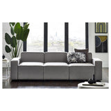 Julian Bowen Lago Combination Large Sofa Linen Upholstered - Grey