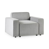 Julian Bowen Lago Combination Large Sofa Linen Upholstered - Grey