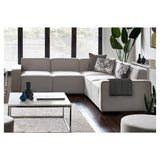 Julian Bowen Lago Combination Large Sofa Linen Upholstered - Grey