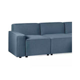 Julian Bowen Lago Combination Small Sofa Linen Upholstered - Blue