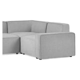 Julian Bowen Lago Combination Small Sofa Linen Upholstered - Grey