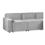 Julian Bowen Lago Combination Small Sofa Linen Upholstered - Grey