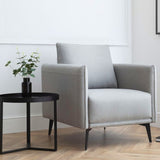 Julian Bowen Rohe Armchair Wool Upholstered - Platinum Colour