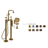 Maison Valentina BOURGEOIS II Mounting Floor Mixer - Home Glamorous Furnitures