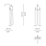 Maison Valentina BOURGEOIS II Mounting Floor Mixer - Home Glamorous Furnitures