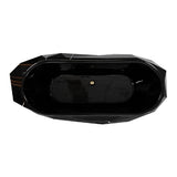 Maison Valentina DIAMOND FAUX MARBLE Bathtub - Sahara Black - Home Glamorous Furnitures