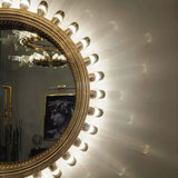 Maison Valentina MAJESTIC WALL MIRROR - Brass And Crystal Glass - Home Glamorous Furnitures