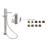 Maison Valentina ORIGIN Mounting Floor Mixer With Hand Shower - Home Glamorous Furnitures
