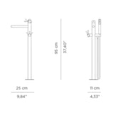 Maison Valentina ORIGIN Mounting Floor Mixer With Hand Shower - Home Glamorous Furnitures