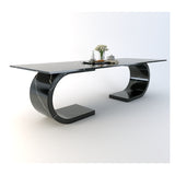 Steve Bristow FERRARA DOUBLE STONE DINING TABLE - Polished Quartz