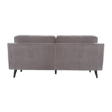 Twenty10 Designs Daffy 2.5 Seater Sofa Velvet Upholstered - Stone Grey