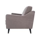 Twenty10 Designs Daffy 2.5 Seater Sofa Velvet Upholstered - Stone Grey