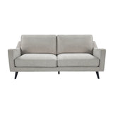 Twenty10 Designs Daffy 2.5 Seats Sofa Velvet Upholstered - Greige Linen