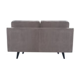 Twenty10 Designs Daffy 2 Seater Sofa Velvet Upholstered - Stone Grey