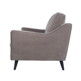 Twenty10 Designs Daffy 2 Seater Sofa Velvet Upholstered - Stone Grey