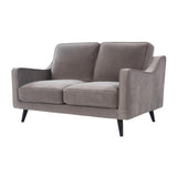 Twenty10 Designs Daffy 2 Seater Sofa Velvet Upholstered - Stone Grey