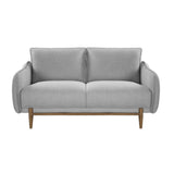 Twenty10 Designs Louie 2 Seater Sofa Linen Upholstered - Silver Grey