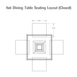 William Yeoward ASTI EXTENDING DINING TABLE 6 seats - Home Glamorous Furnitures