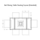 William Yeoward ASTI EXTENDING DINING TABLE 6 seats - Home Glamorous Furnitures