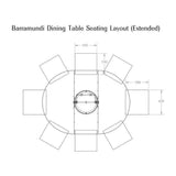 William Yeoward EXTENDING BARRAMUNDI DINING TABLE 8 seats - Home Glamorous Furnitures