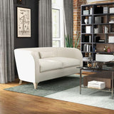 William Yeoward Glendale 3 Seater Sofa In Linen - Indigo - Chalk - Home Glamorous Furnitures