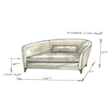 William Yeoward GLENDALE LOVE SEAT Sofa - Home Glamorous Furnitures