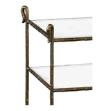 William Yeoward GROTTO THREE TIER CONSOLE - ENGLISH ANTIQUE BRASS - Home Glamorous Furnitures