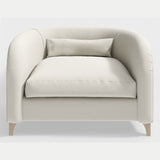 William Yeoward Glendale Love Seat Sofa In Linen - Indigo - Chalk - Home Glamorous Furnitures