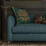 William Yeoward Glendale Love Seat Sofa In Linen - Indigo - Chalk - Home Glamorous Furnitures