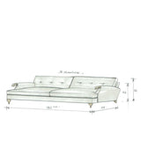 William Yeoward KOOLTOWN 3 SEATER SOFA - Home Glamorous Furnitures